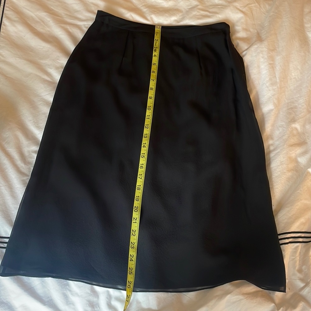 St. John Evening Black Silk Skirt